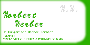 norbert werber business card